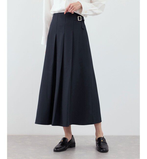 Rope&rsquo;Picnic「クリアツイルタックキルトスカート/セレモニー・セットアップ対応」|スカート|ネイビー(40)