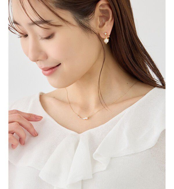 ROPE PICNIC PASSAGE「パールカーブラインショートネックレス」|ネックレス|