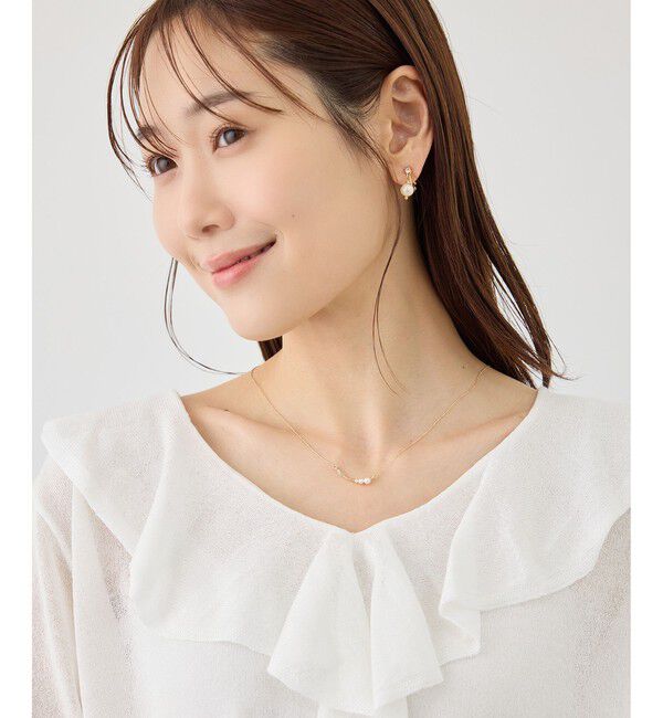 ROPE PICNIC PASSAGE「パールカーブラインショートネックレス」|ネックレス|