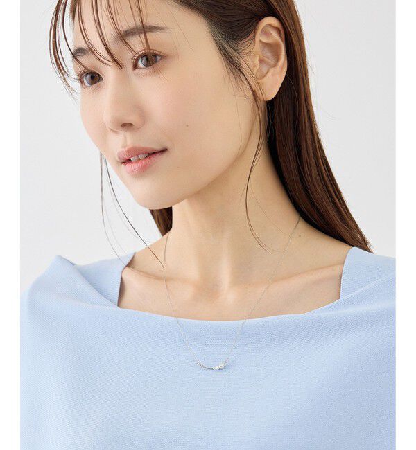 ROPE PICNIC PASSAGE「パールカーブラインショートネックレス」|ネックレス|