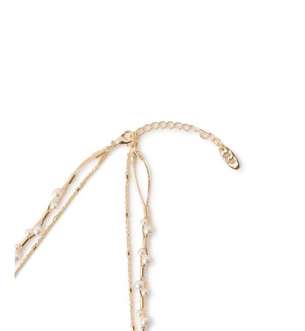 ROPE PICNIC PASSAGE「デザインパールチェーン2連ショートネックレス」|ネックレス|