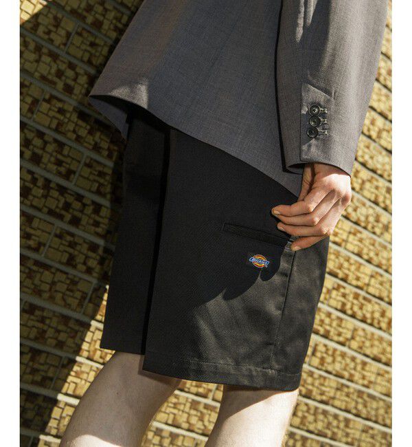 ADAM ET ROPE'「《別注》【DICKIES/ディッキーズ】PINTUCK SHORTS」|チノ|ブラック(01)