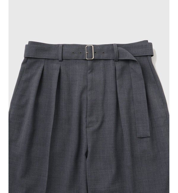 ADAM ET ROPE'「サマーウーステッド ベルテッド ショーツ / セットアップ可能」|チノ|