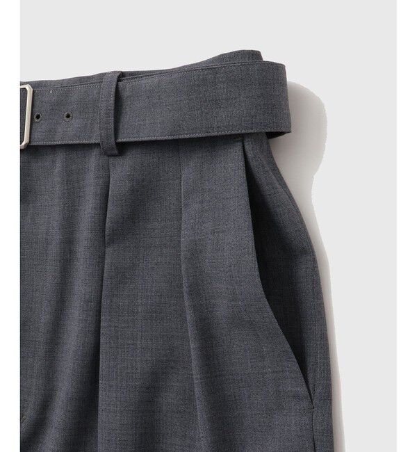 ADAM ET ROPE'「サマーウーステッド ベルテッド ショーツ / セットアップ可能」|チノ|