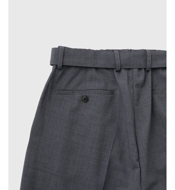 ADAM ET ROPE'「サマーウーステッド ベルテッド ショーツ / セットアップ可能」|チノ|