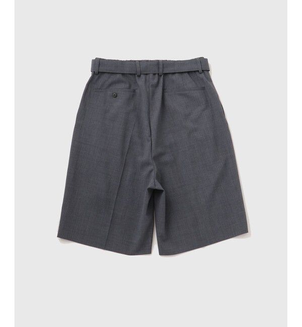 ADAM ET ROPE'「サマーウーステッド ベルテッド ショーツ / セットアップ可能」|チノ|