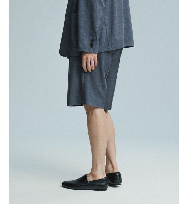 ADAM ET ROPE'「サマーウーステッド ベルテッド ショーツ / セットアップ可能」|チノ|