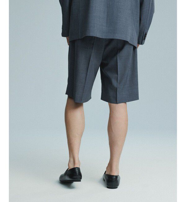 ADAM ET ROPE'「サマーウーステッド ベルテッド ショーツ / セットアップ可能」|チノ|