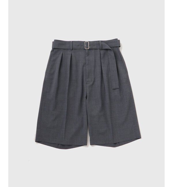 ADAM ET ROPE'「サマーウーステッド ベルテッド ショーツ / セットアップ可能」|チノ|