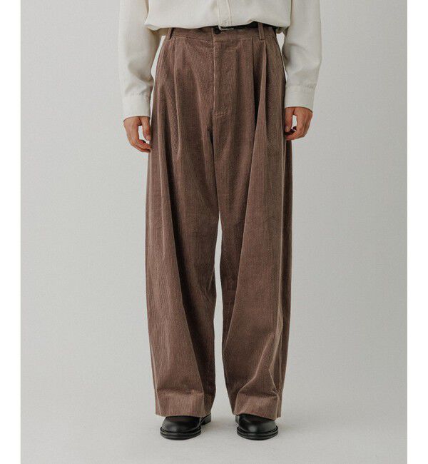 ADAM ET ROPE'「コーデュロイ バギー スラックス」|チノ|グレー(07)