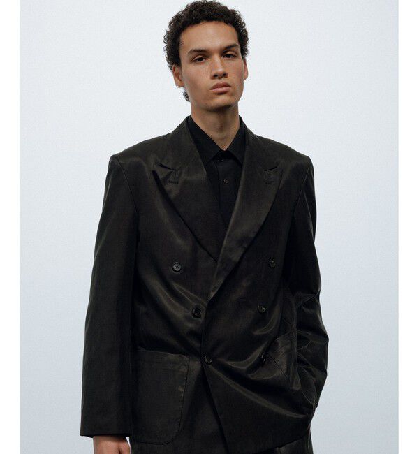 ADAM ET ROPE'「キュプラコットン　ダブルブレストジャケット」|テーラードジャケット|