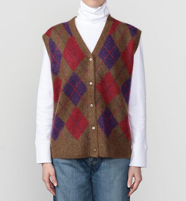  「THE SHINZONE | ARGYLE KNIT VEST WOMEN」|ベスト・ジレ|