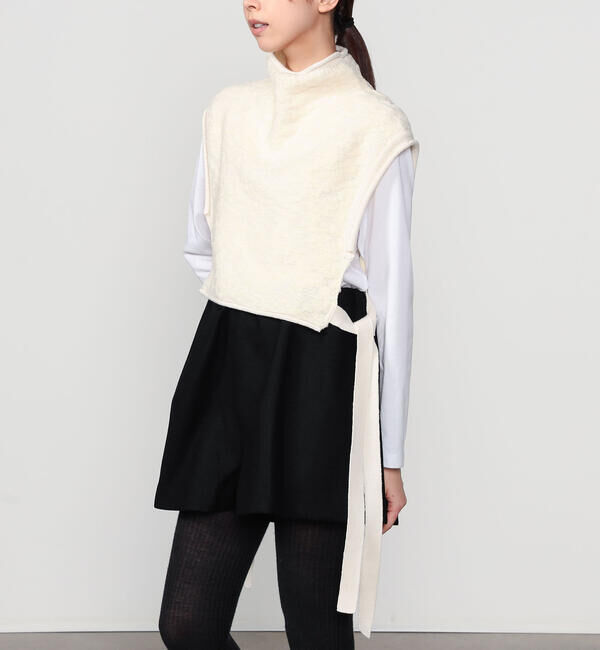  「UNFIL | ランダムウール ハイネックニットベスト WOMEN」|ベスト・ジレ|
