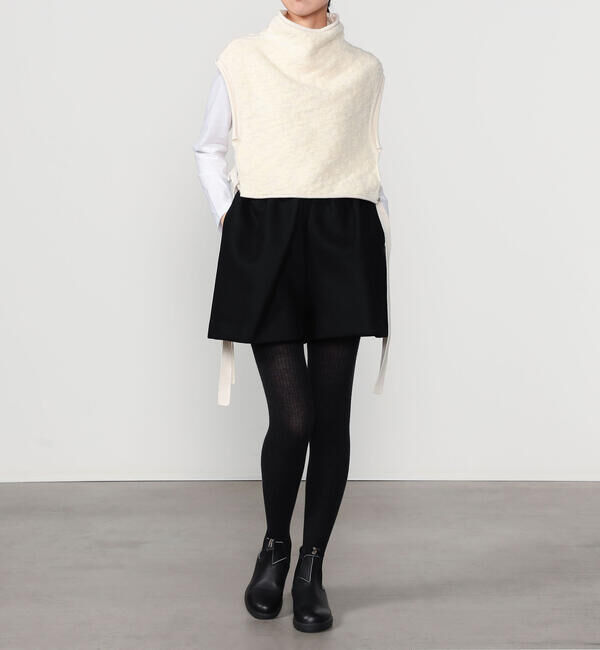  「UNFIL | ランダムウール ハイネックニットベスト WOMEN」|ベスト・ジレ|