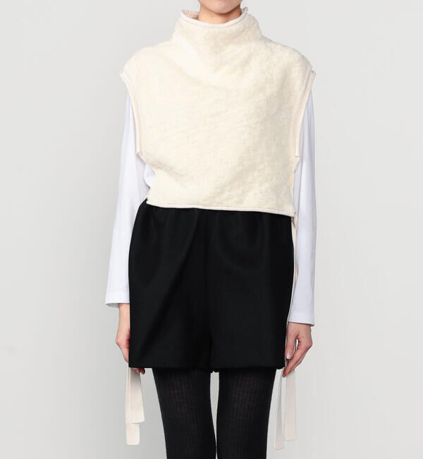  「UNFIL | ランダムウール ハイネックニットベスト WOMEN」|ベスト・ジレ|