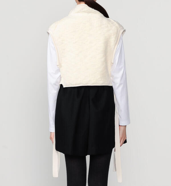  「UNFIL | ランダムウール ハイネックニットベスト WOMEN」|ベスト・ジレ|