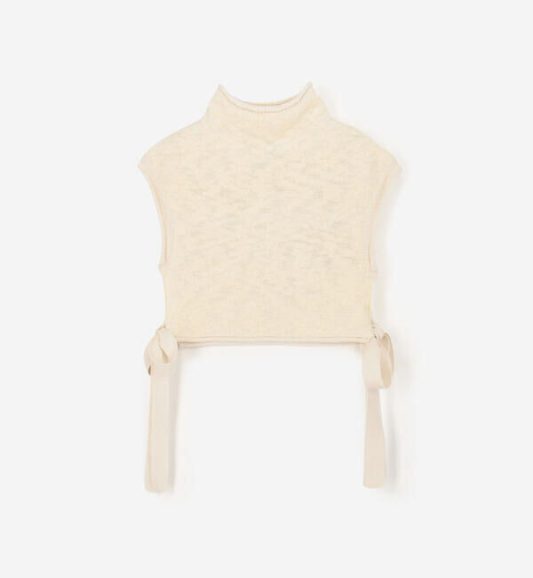  「UNFIL | ランダムウール ハイネックニットベスト WOMEN」|ベスト・ジレ|