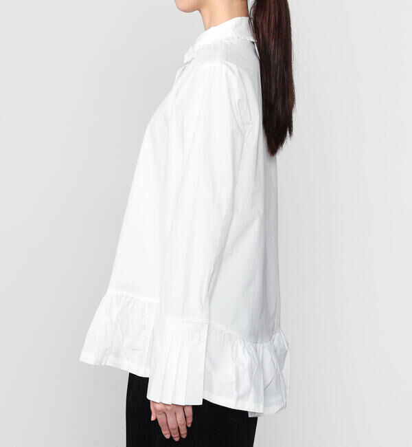  「eunoia | フリルカラー 長袖シャツ WOMEN」|シャツ・ブラウス|