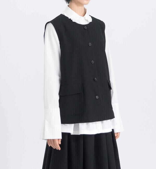  「eunoia | フリルカラー 長袖シャツ WOMEN」|シャツ・ブラウス|