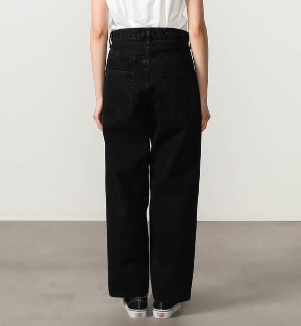  「SCYE BASICS | セルビッチ ワイドデニム Black WOMEN」|デニム|