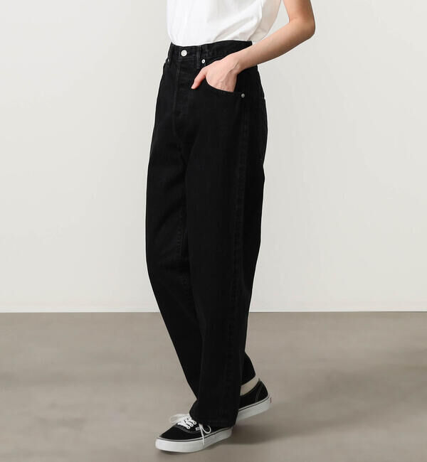  「SCYE BASICS | セルビッチ ワイドデニム Black WOMEN」|デニム|