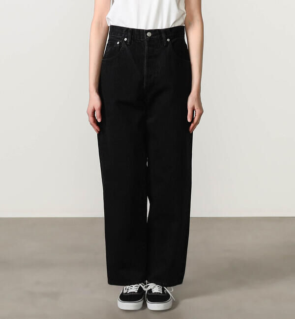  「SCYE BASICS | セルビッチ ワイドデニム Black WOMEN」|デニム|