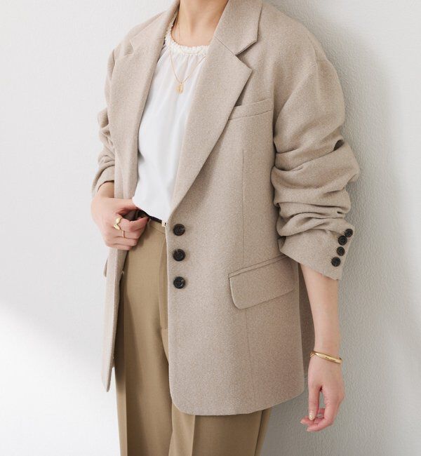  「ツイードオーバージャケット」|その他|ベージュ