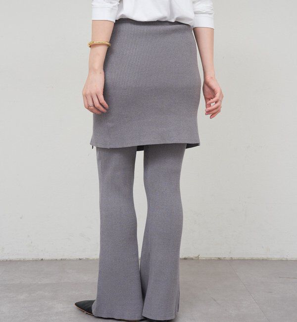  「ニットレイヤードパンツ」|チノ|