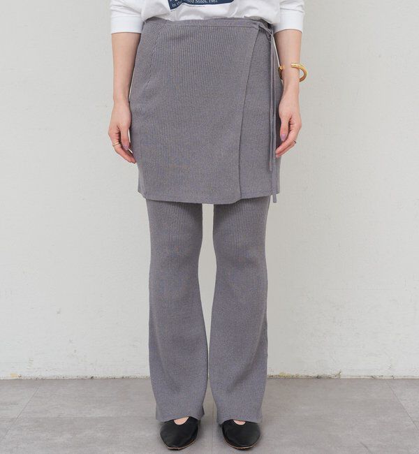  「ニットレイヤードパンツ」|チノ|