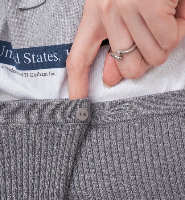  「ニットレイヤードパンツ」|チノ|