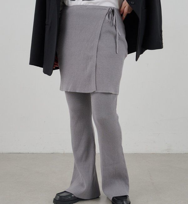  「ニットレイヤードパンツ」|チノ|