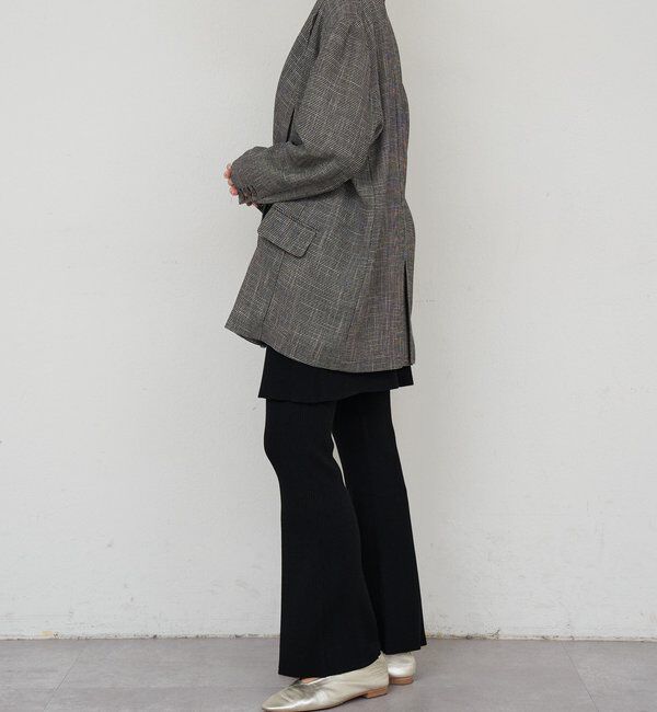  「ニットレイヤードパンツ」|チノ|