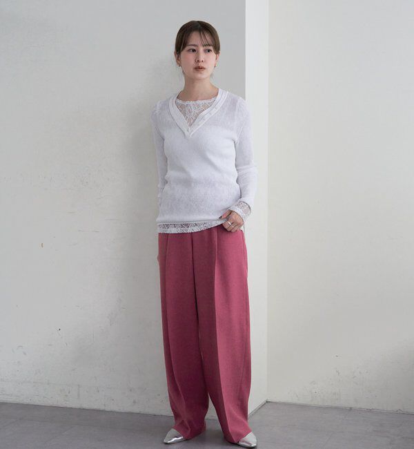  「【セットアップ対応】トロタックワイドパンツ」|チノ|