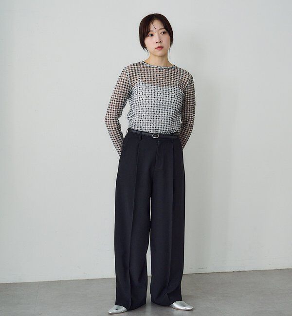  「【セットアップ対応】トロタックワイドパンツ」|チノ|