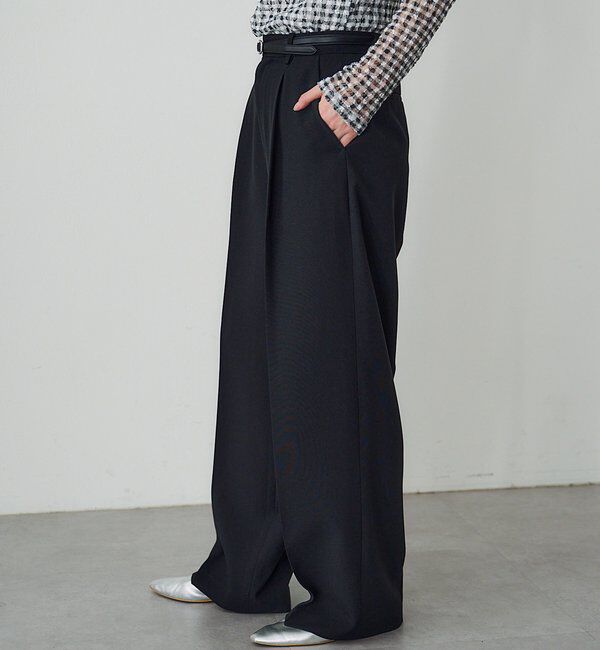  「【セットアップ対応】トロタックワイドパンツ」|チノ|