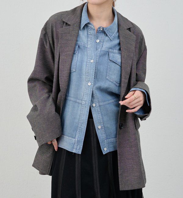  「【26SS予約】リネティオーバージャケット」|テーラードジャケット|ブラック