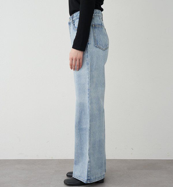 「【ainode】フレアパンツ」|デニム|
