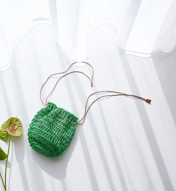 collex「【WEB限定】【BAGMATI】 ABACA巾着バッグ」|ショルダー・メッセンジャー|グリーン