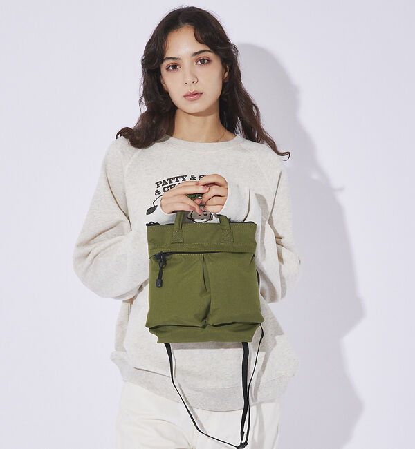 ABAHOUSE「【SML /エスエムエル 】2WAY HELMET BAG SS ショルダーバッ」|ショルダー・メッセンジャー|カーキ