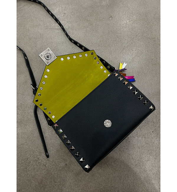 ABAHOUSE「【cheek/チーク】studs shoulder/ショルダーバッグ/クラッチバ」|ショルダー・メッセンジャー|