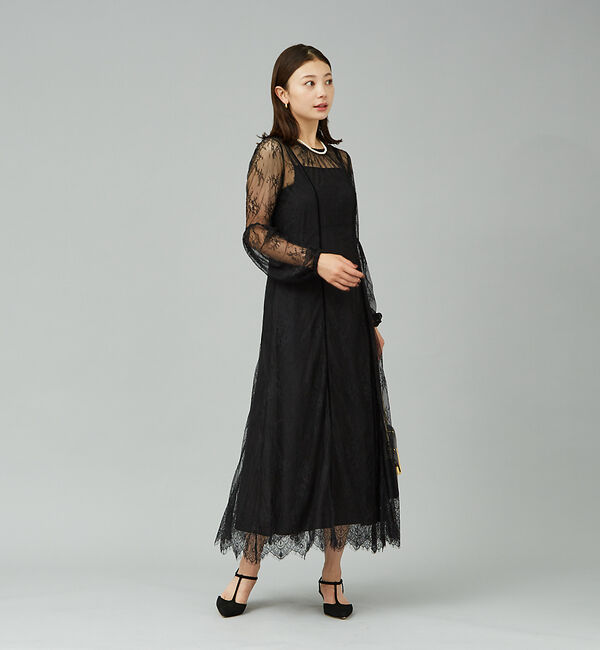 Rouge vif「【一部店舗限定】２WAYレース&times;キャミセットワンピース」|ワンピース|