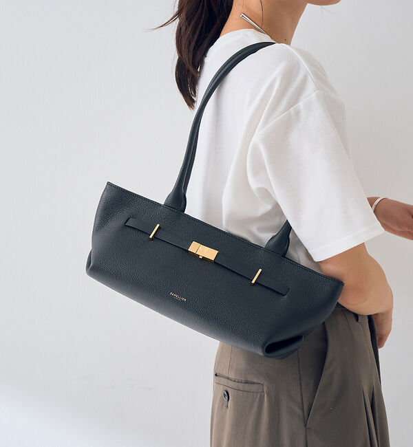 Rouge vif「【DEMELLIER/デメリエー】The New York ショルダーバッグ」|ショルダー・メッセンジャー|ブラック