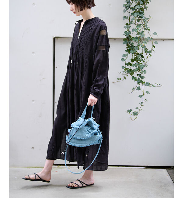 Rouge vif「【Ampersand / アンパサンド】Denim  frilr bag　ME-」|ショルダー・メッセンジャー|