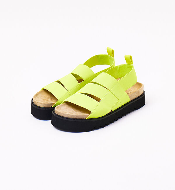 AU BANNISTER「【LAROUTE】エラスティックサンダル」|サンダル|イエロー