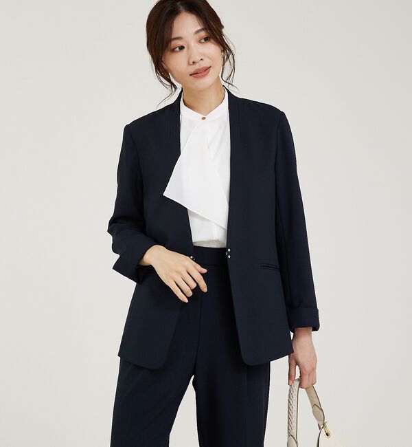 abahouse mavie「【WEB Domani掲載】【エニデイカセット】ノーカラージャケット」|ノーカラージャケット|