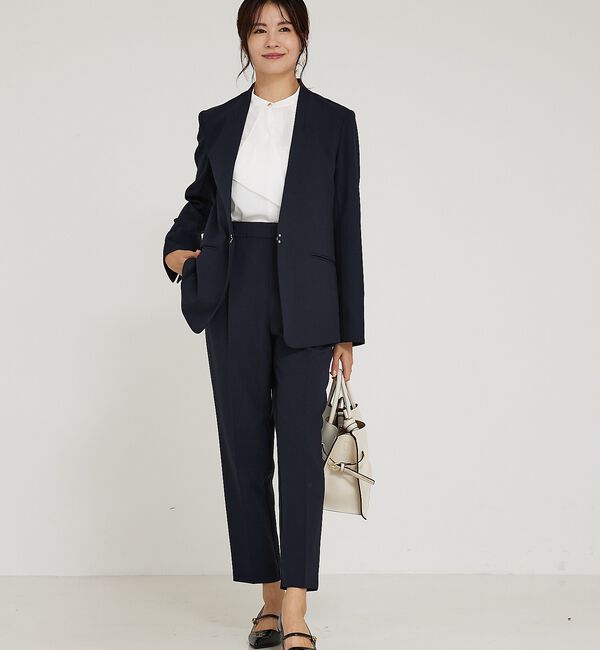 abahouse mavie「【WEB Domani掲載】【エニデイカセット】ノーカラージャケット」|ノーカラージャケット|