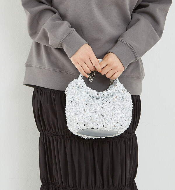 abahouse mavie「スパンコール2WAYバック」|ショルダー・メッセンジャー|ホワイト