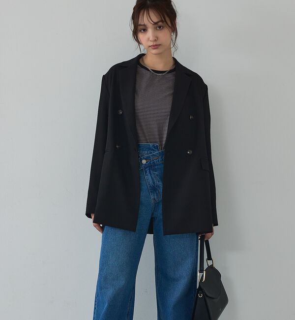 abahouse mavie「【総裏】ダブルジャケット/フリーサイズ/春アウター/長袖/春服」|その他|