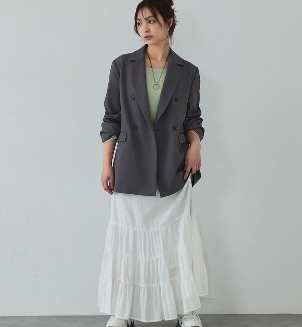 abahouse mavie「【総裏】ダブルジャケット/フリーサイズ/春アウター/長袖/春服」|その他|