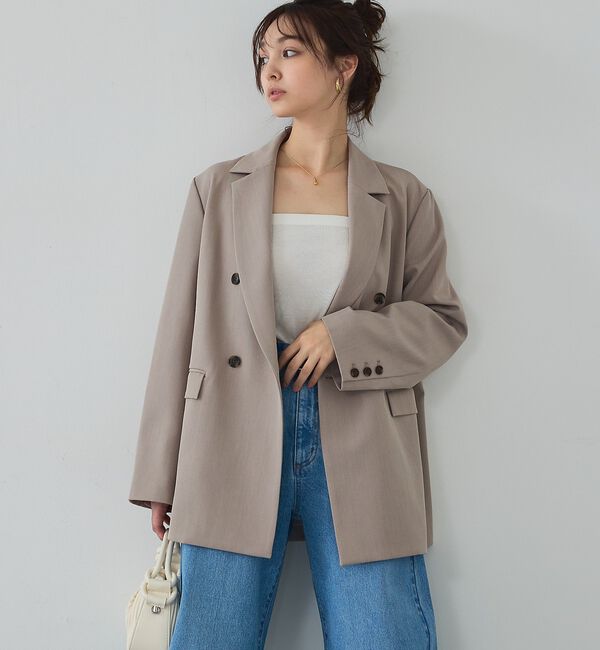 abahouse mavie「【総裏】ダブルジャケット/フリーサイズ/春アウター/長袖/春服」|その他|